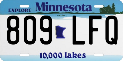 MN license plate 809LFQ