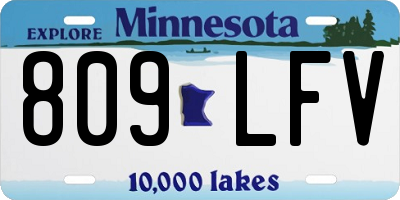 MN license plate 809LFV