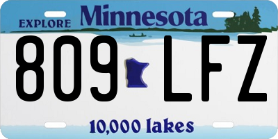 MN license plate 809LFZ