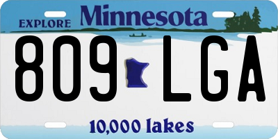 MN license plate 809LGA