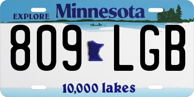 MN license plate 809LGB