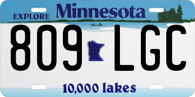 MN license plate 809LGC