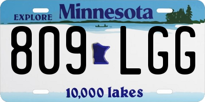 MN license plate 809LGG