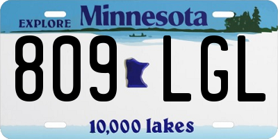 MN license plate 809LGL