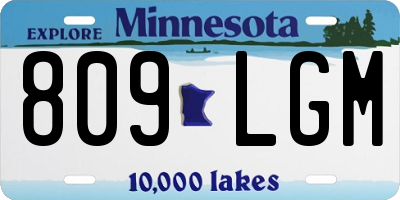 MN license plate 809LGM