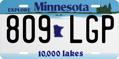 MN license plate 809LGP
