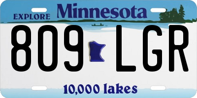 MN license plate 809LGR