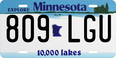 MN license plate 809LGU