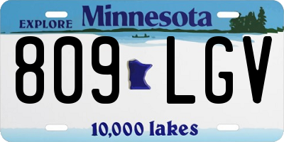 MN license plate 809LGV