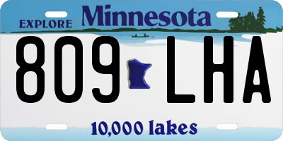 MN license plate 809LHA