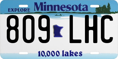 MN license plate 809LHC