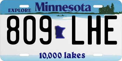 MN license plate 809LHE