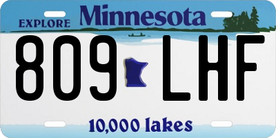 MN license plate 809LHF