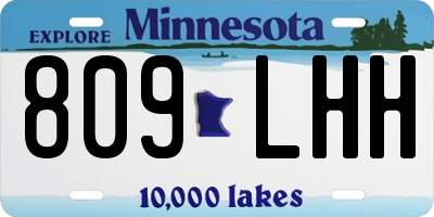 MN license plate 809LHH