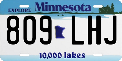 MN license plate 809LHJ