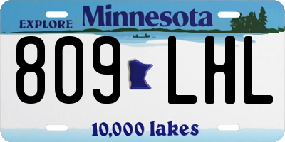 MN license plate 809LHL