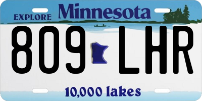 MN license plate 809LHR