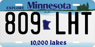 MN license plate 809LHT