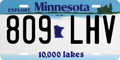 MN license plate 809LHV