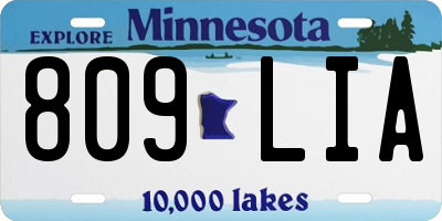 MN license plate 809LIA