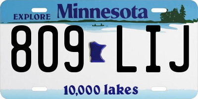MN license plate 809LIJ