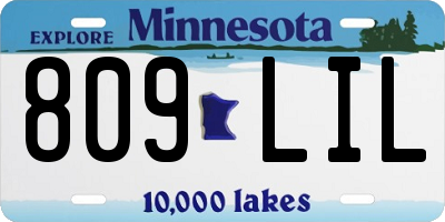 MN license plate 809LIL