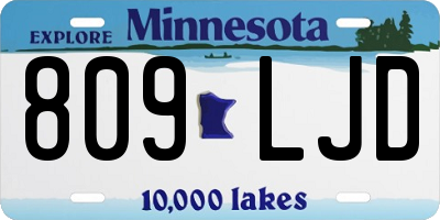 MN license plate 809LJD