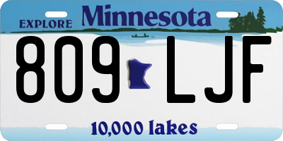 MN license plate 809LJF