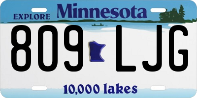 MN license plate 809LJG