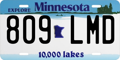 MN license plate 809LMD