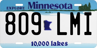 MN license plate 809LMI