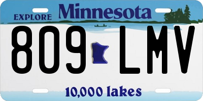 MN license plate 809LMV