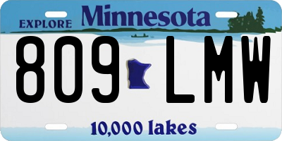 MN license plate 809LMW