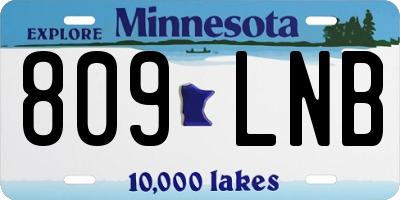 MN license plate 809LNB