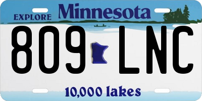 MN license plate 809LNC