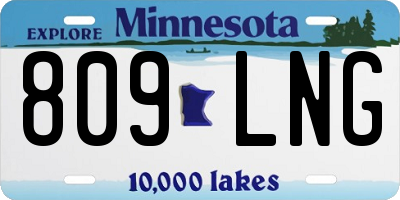 MN license plate 809LNG