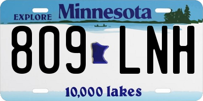 MN license plate 809LNH