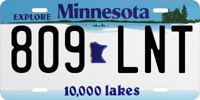 MN license plate 809LNT