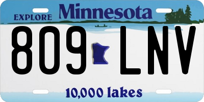 MN license plate 809LNV