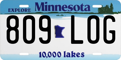MN license plate 809LOG