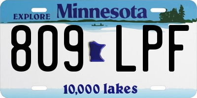 MN license plate 809LPF