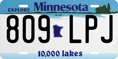 MN license plate 809LPJ