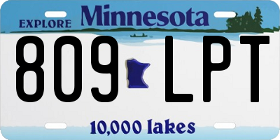 MN license plate 809LPT