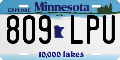 MN license plate 809LPU