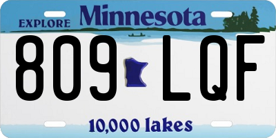 MN license plate 809LQF