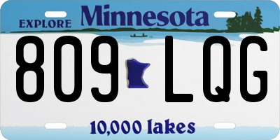 MN license plate 809LQG