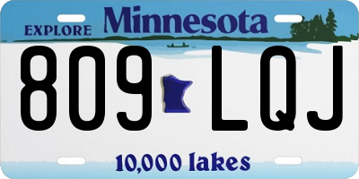 MN license plate 809LQJ
