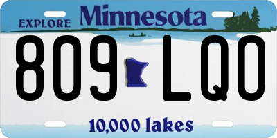 MN license plate 809LQO