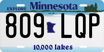 MN license plate 809LQP