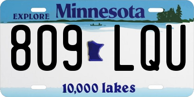 MN license plate 809LQU